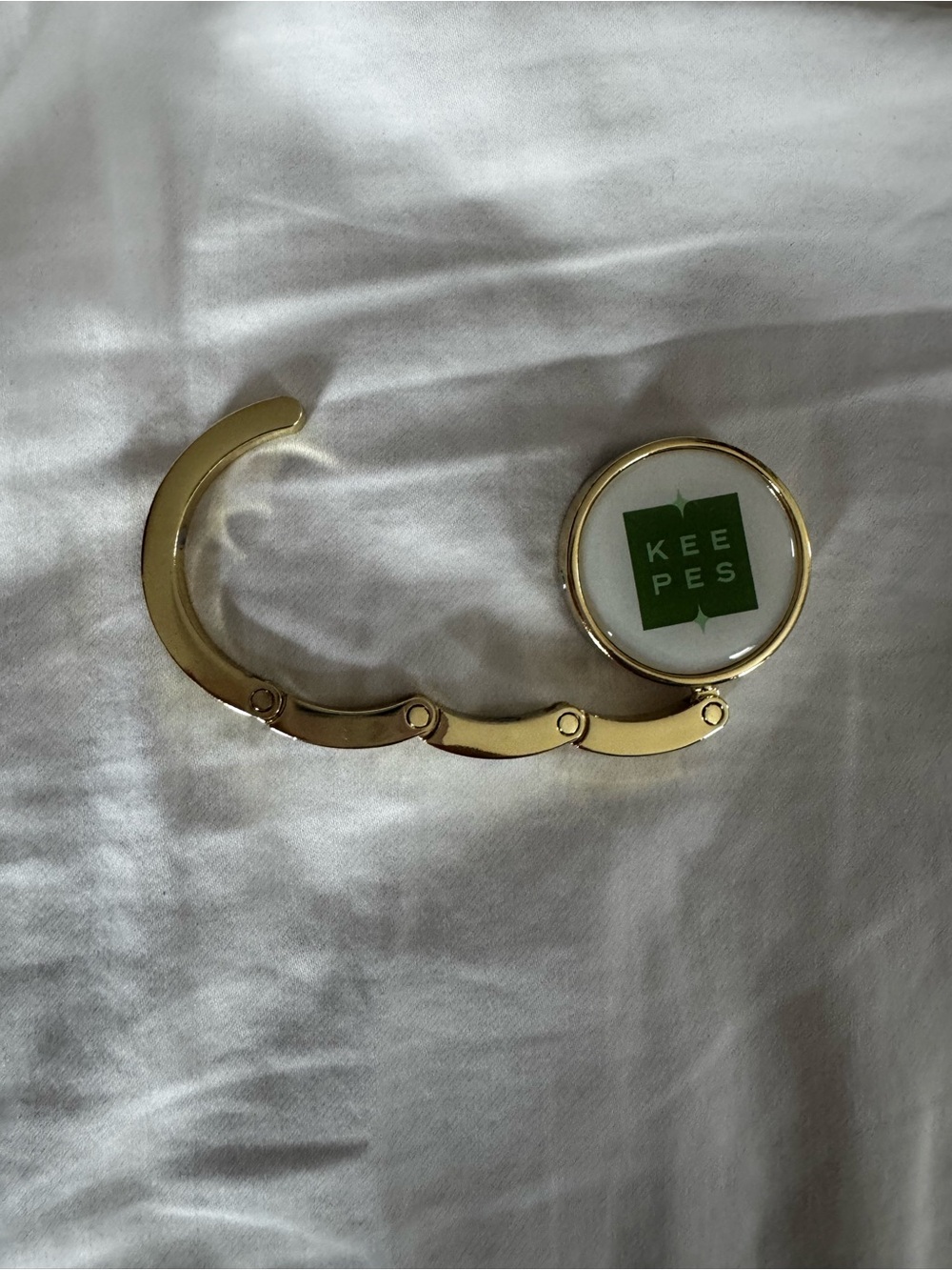 Gold Foldable Purse Hook and Bag Hanger